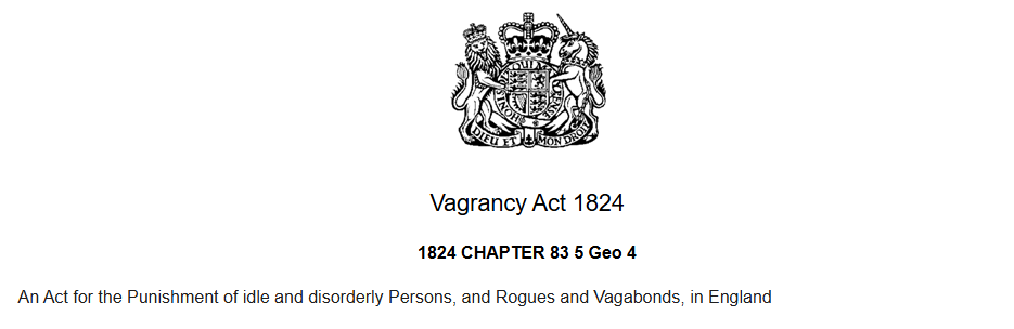 В Англии отменят Закон о бродяжничестве